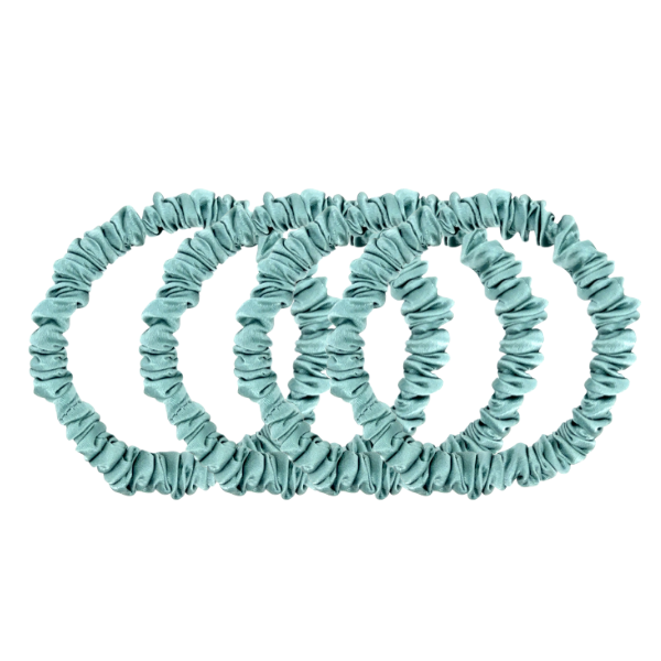 Everyday Silk Hair Tie Set in Blue Lagoon