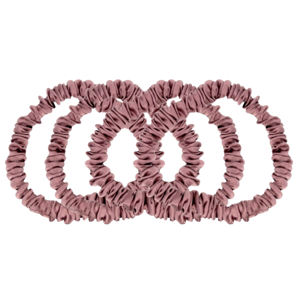 Everyday Silk Hair Tie Set in Rosewood