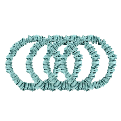 Everyday Silk Hair Tie Set in Blue Lagoon